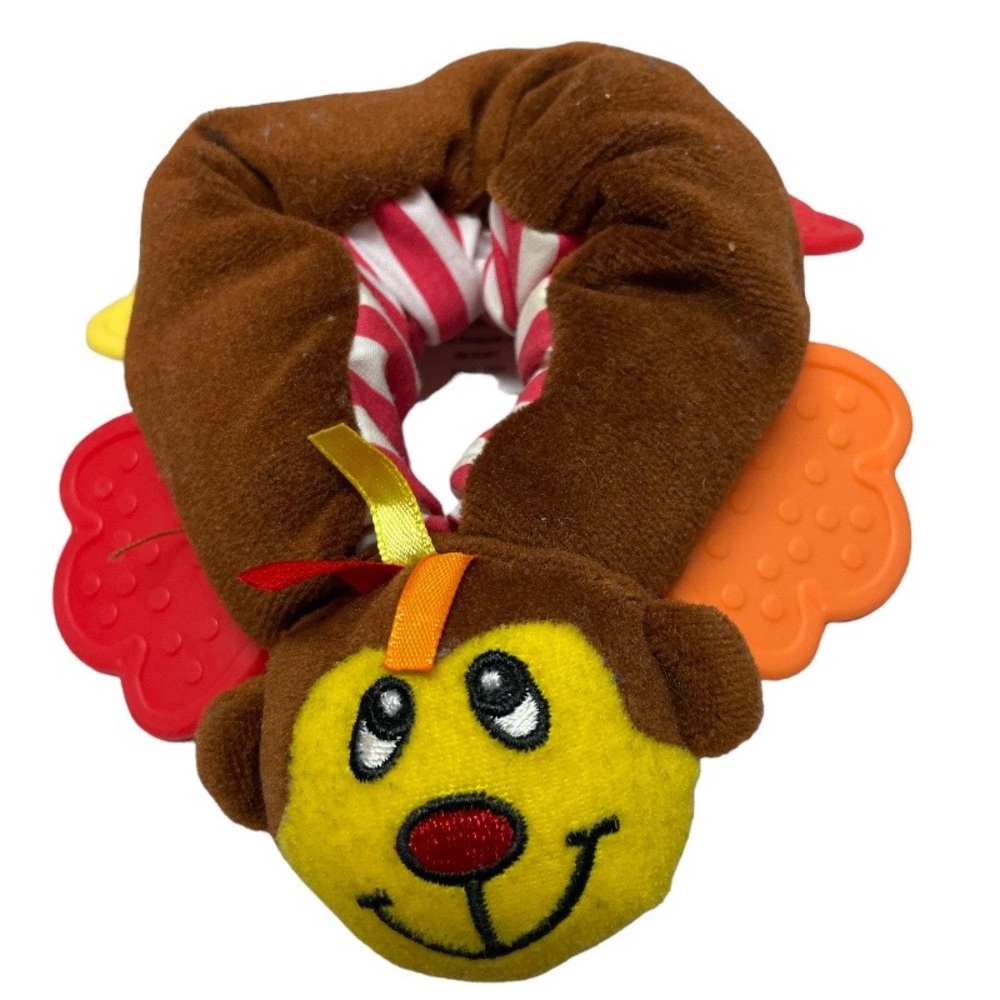 Playtex Monkey Scrunchy Baby Activity Wrist Toy & Teether infant tooth